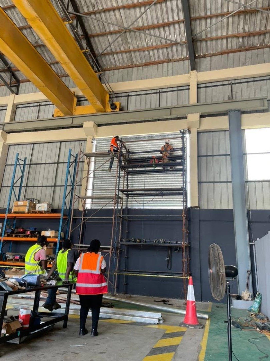Steel structure erection works for Epiroc Ghana Ltd